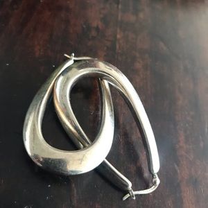 Sterling Silver Hoop Earrings (Large)